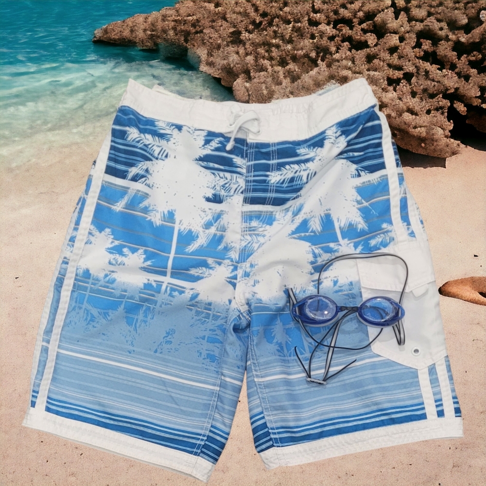 U.S. Apparel Boy's Swim Trunks & Swim Goggles